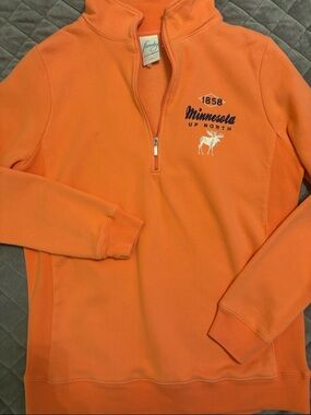 Women’s Minnesota Up North Half-Zip Pullover - Orange. Xl